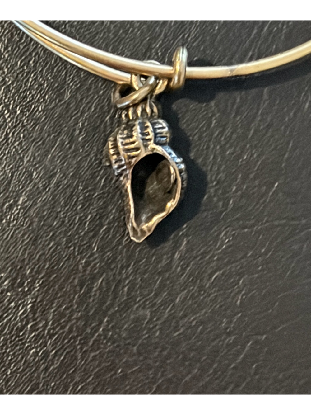 Alex and Ani Gold-Tone Shell Charm Bangle - Picture 3 of 6